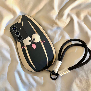 适用三星s25+手机壳s25ultra可爱note20立体s24plus瓜子s23带s22挂绳s21挂链s20fe卡通s10趣味a72搞怪十硅胶p