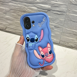 适用vivos30promini手机壳s20pro卡通s19波浪纹s15史迪仔s16立体s12怪兽s10可爱s18e趣味s17硅胶s7t软壳vivo