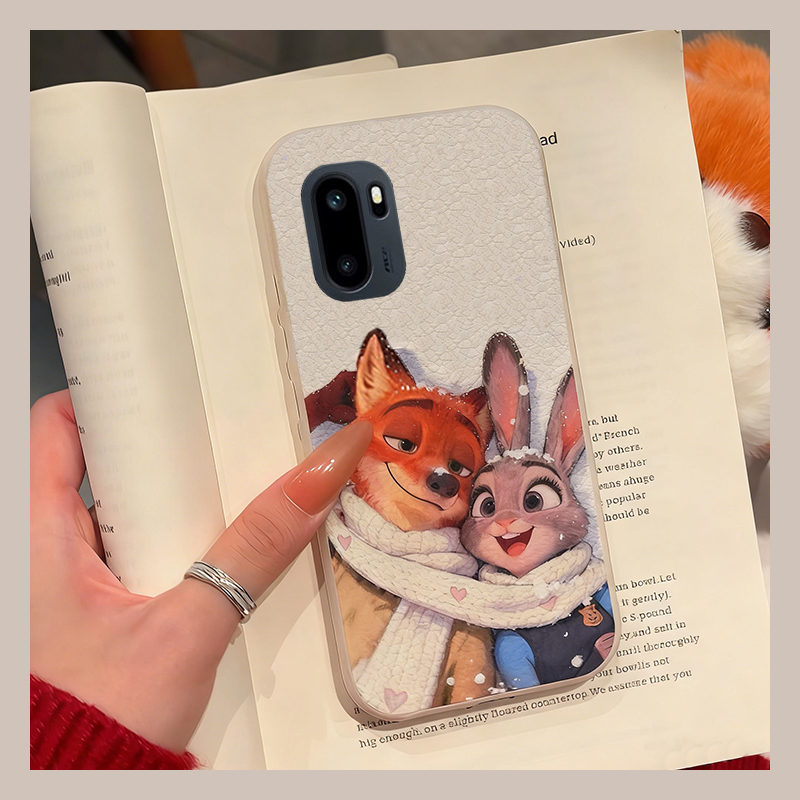 手机壳仿皮皮纹卡通情侣疯狂动物园朱迪尼克