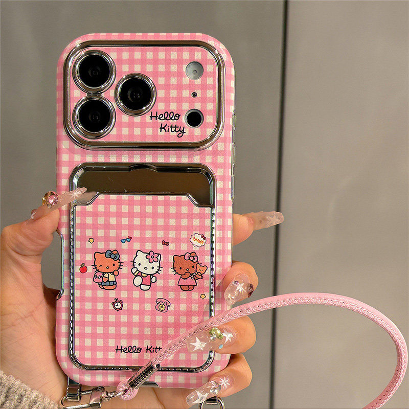 卡通格子kt猫卡包适用华为荣耀x60i手机壳x50i+粉色x50凯蒂猫play9tpro带8tpor挂件挂绳十honor插卡huawei女p,3C数码配件,手机保护套/壳,淘宝优惠券,粉丝福利购,淘宝优惠卷