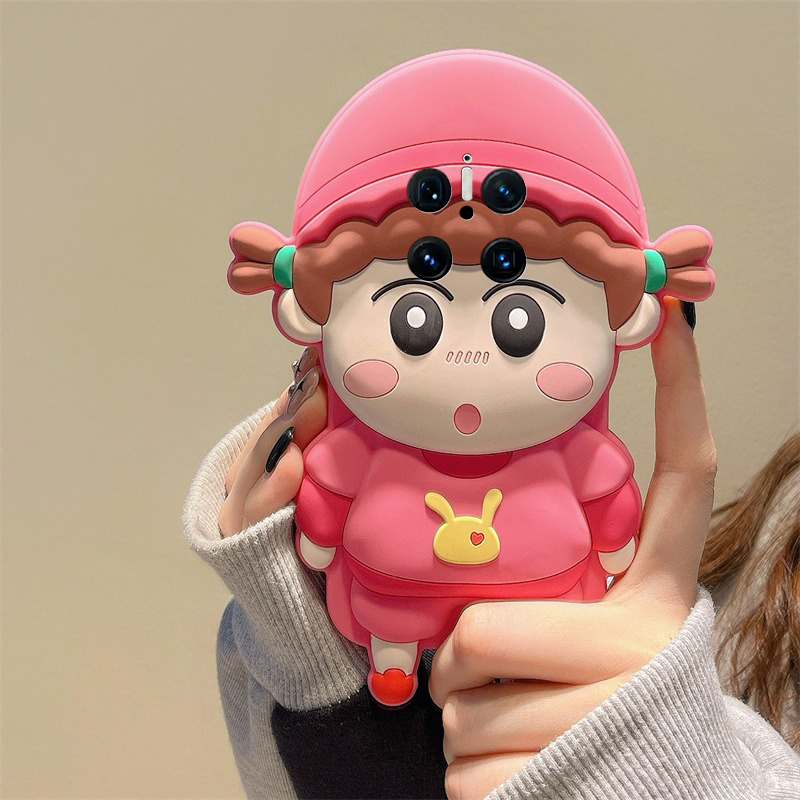 手机壳硅胶卡通呆萌兔子帽子小孩