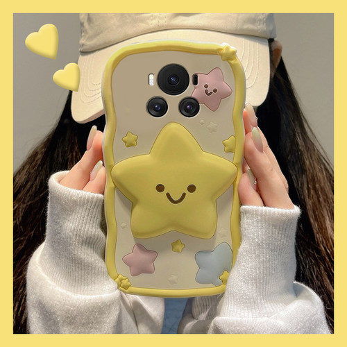 手机壳硅胶可爱卡通呆萌彩色星星