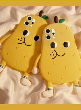 适用opporeno14手机壳reno13pro+卡通reon12立体11黄色10雪梨9表情8可爱7se趣味6呆萌5硅胶4十oppo软壳手机套