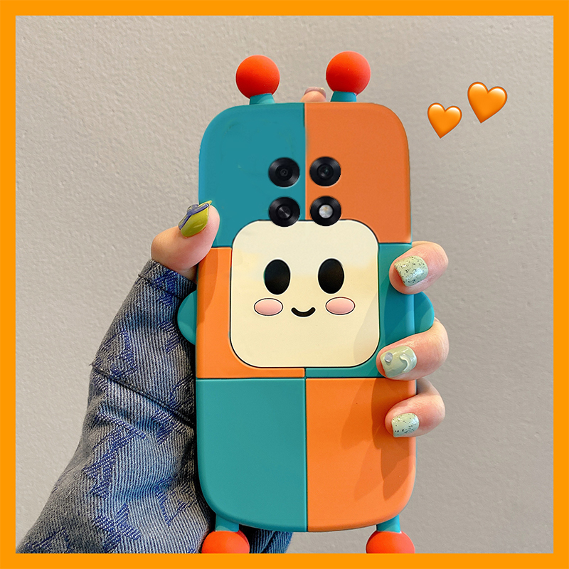 手机壳硅胶卡通呆萌彩色机器人