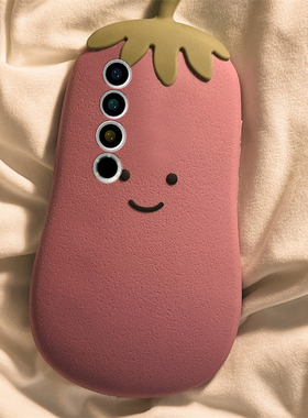 适用魅族22手机壳22pro立体22mini紫色21小茄子21por卡通21note雪梨可爱趣味蔬菜新款meizu硅胶软壳手机套女p