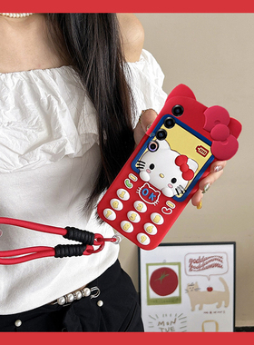 红色kt猫电话机适用魅族22mini手机壳note16pro卡通21note可爱20凯蒂猫18s大哥大18x立体17硅胶16plus女meizu