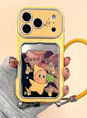 花朵星星人卡包适用小米红米k80手机壳note13pro卡通noto12turbo可爱turbo4por带k70挂绳k60镜面redmik仿皮女