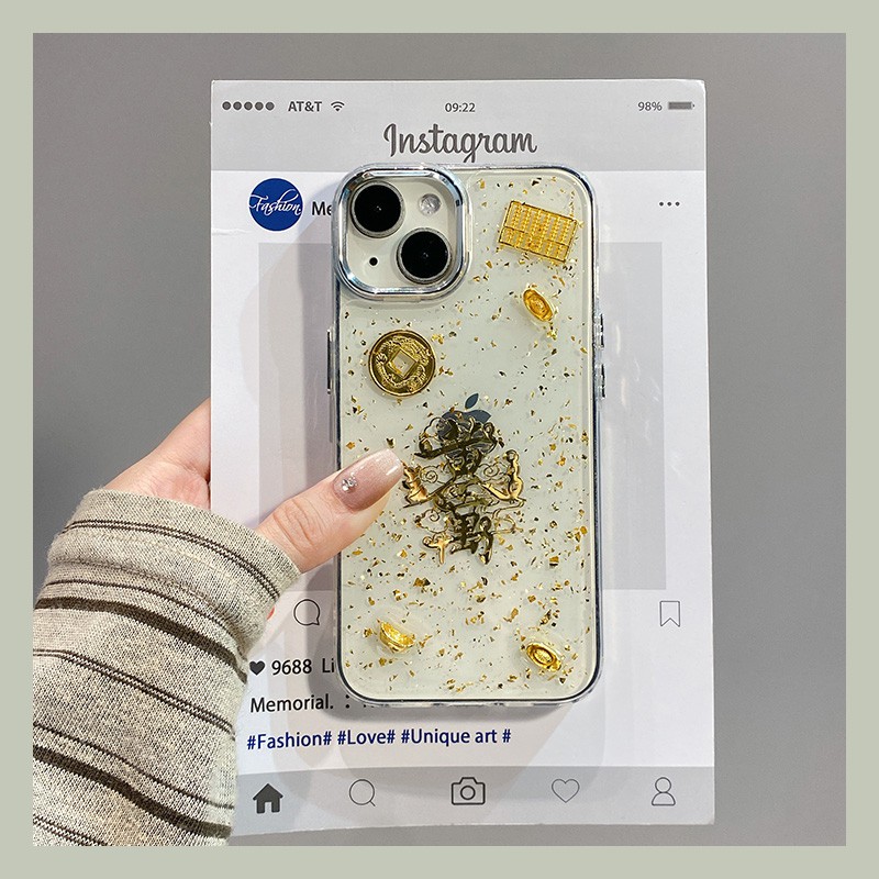 手机壳滴胶元宝2026马年黄金万两