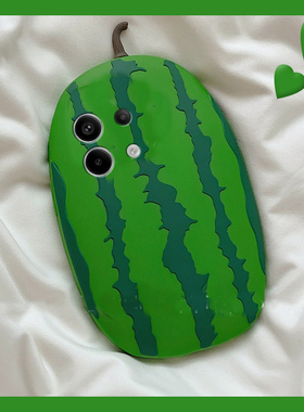 ins风适用小米红米note14手机壳noto13pro+立体12turbo水果11t西瓜10个性9创意8夏天7小清新12十11绿色redmi