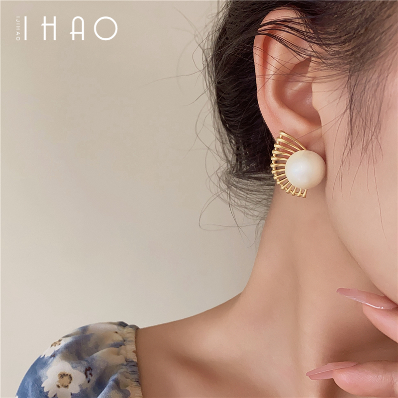IJIHAO日韩合金珍珠女耳环