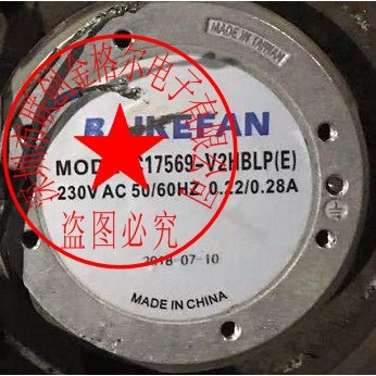 BAIKEFAN C17569-V2HBLP(E) 230V AC 50/60HZ 0.22/0.28A进口风机
