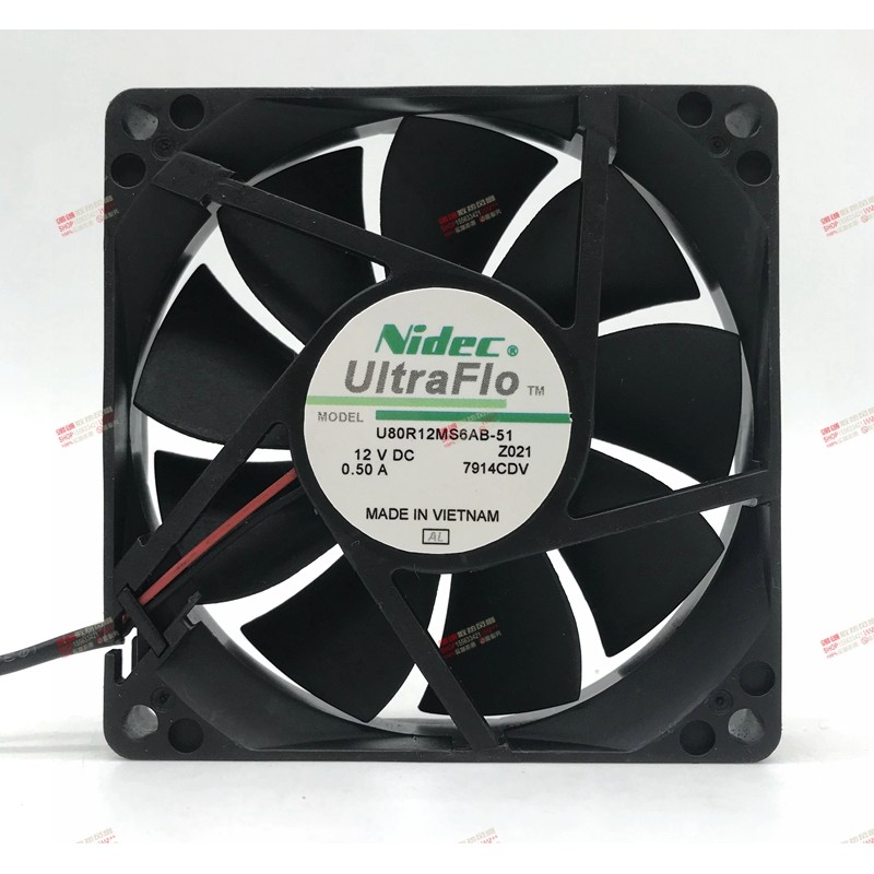 全新日本 NIDEC U80R12MS6AB-51 8015 12V 0.50A 机箱大风量风扇