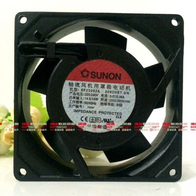 全新建准SF23092A 2092HBL/HBT/HSL.GN 220V 14.5W 9225散热风扇