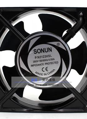 全新P/N3123HSL HBL 12038 380V 0.08A 12厘米口罩机 机柜风扇