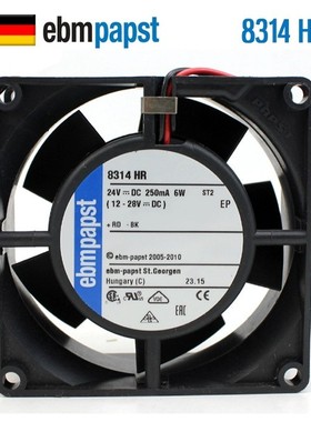 8314HR 全新德国EBMPAPST风机8032散热风扇 24V 6W 8cm风扇变频器