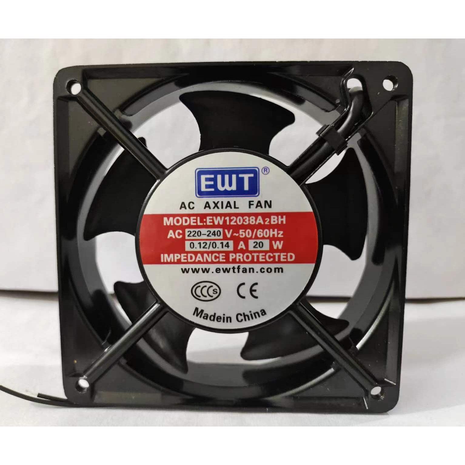 全新EWT轴流风机EW12038A2BH 220V 20W 12CM机柜交流散热风扇
