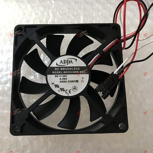 原装正品ADDA 8厘米 AD0824MB-D92 24V 0.09A 三线带插头散热风扇