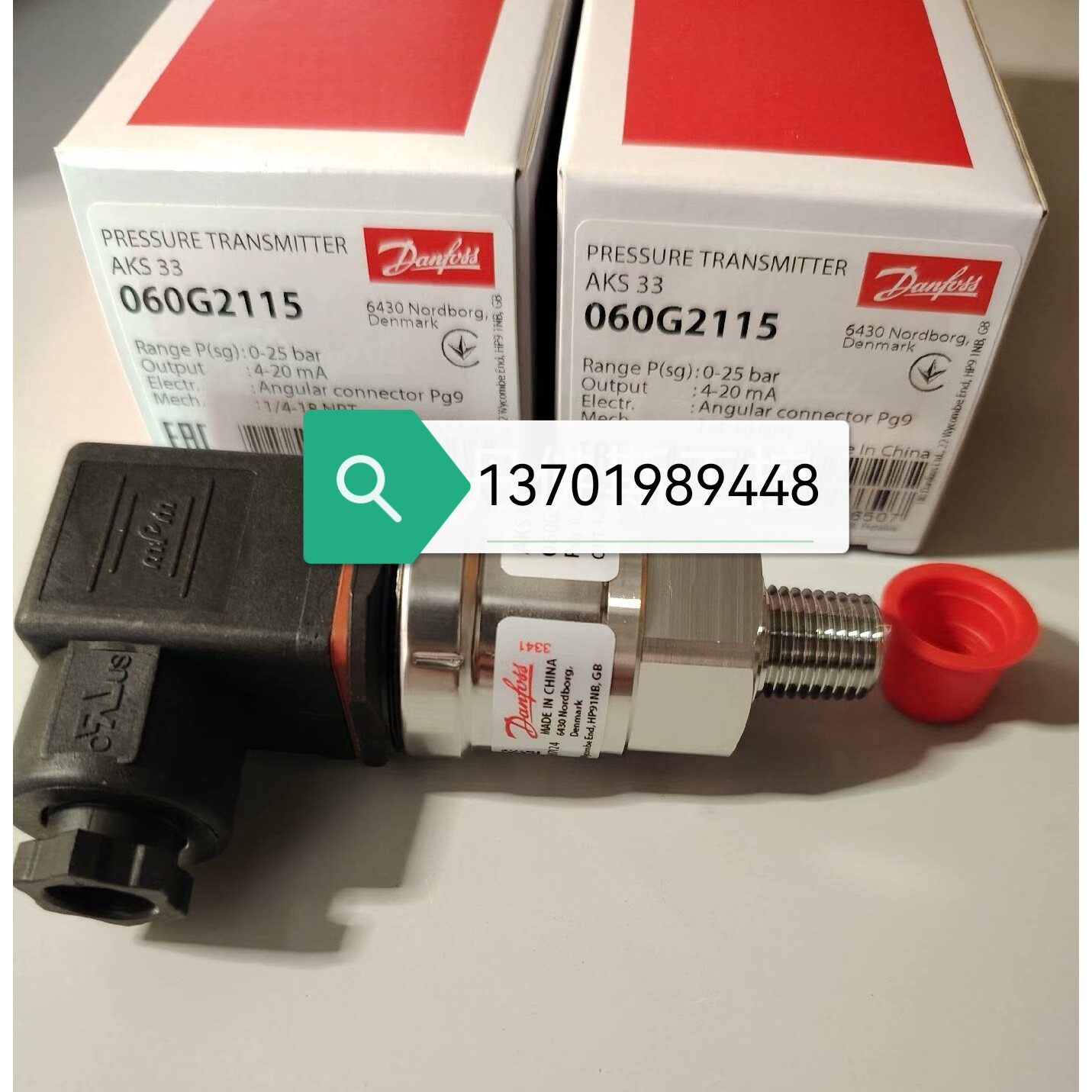 AKS 33,060G2115,1/4 NPT, 0-25bar,Danfoss(丹佛斯)压力传感器
