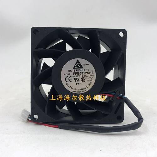 DELTA 8038 双滚珠 3线 UPS风扇 12V 0.87A FFB0812SHE-ROO
