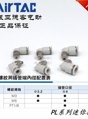AirTAC原装正品亚德客迷你微型接头 PL6M5-M PL601-M -D