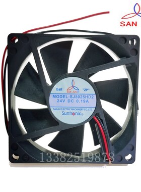 SJ8025HD1 台湾三巨 SJ8025HD2 8025 DC12V 24V滚珠 散热风机风扇