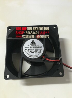 全新Delta台达EFB0824EHF 8032 24V 0.35A艾默生CT变频器散热风扇