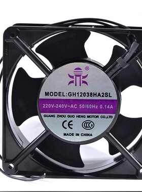 全新GH12038HA2/HA1SL/BL GH12038HA3BL电气盘柜机柜散热风扇220V