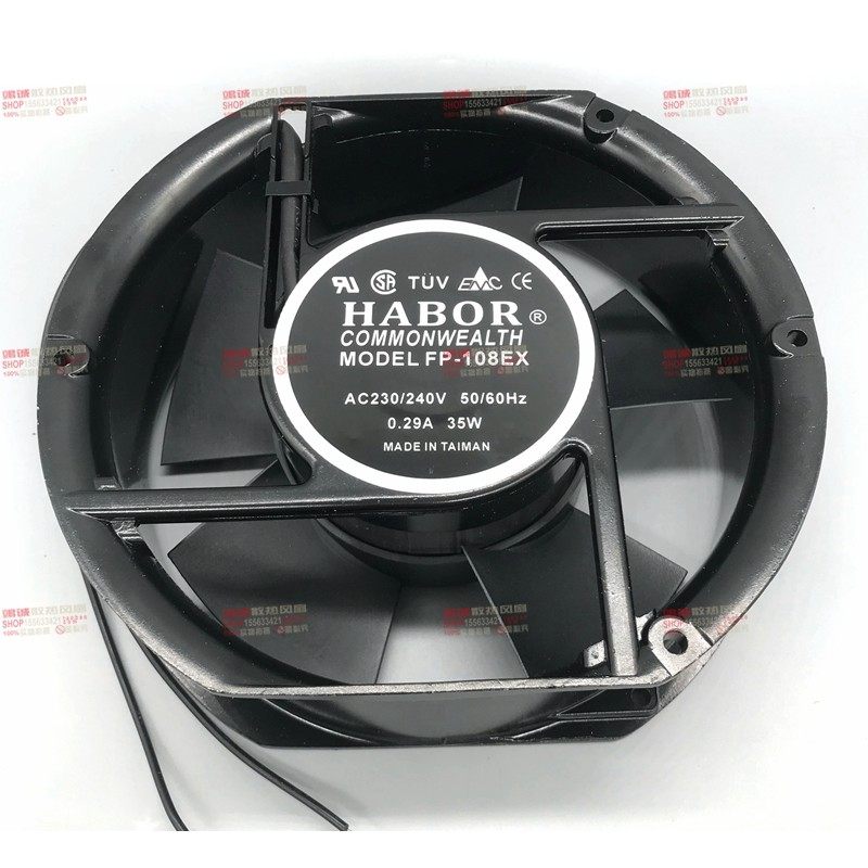 MODEL FP-108EX 哈伯/HABOR AC230/240V 0.29a 35w散热风扇 17cm