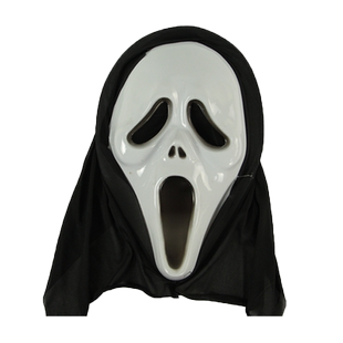 万圣节装饰品面具惊声尖叫骷髅死神红色恶魔整蛊道具装扮鬼脸头套