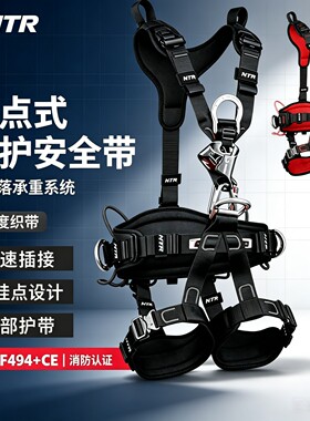 耐特尔攀岩防坠五点式安全带