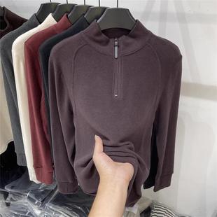 卫衣新款 立领长袖 双面内搭可外穿半拉1221k1 时尚 秋冬女打底衫