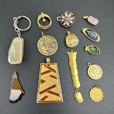 粉丝福利十元每件日本回流精美吊坠项坠裸坠黄色红色vintage首饰