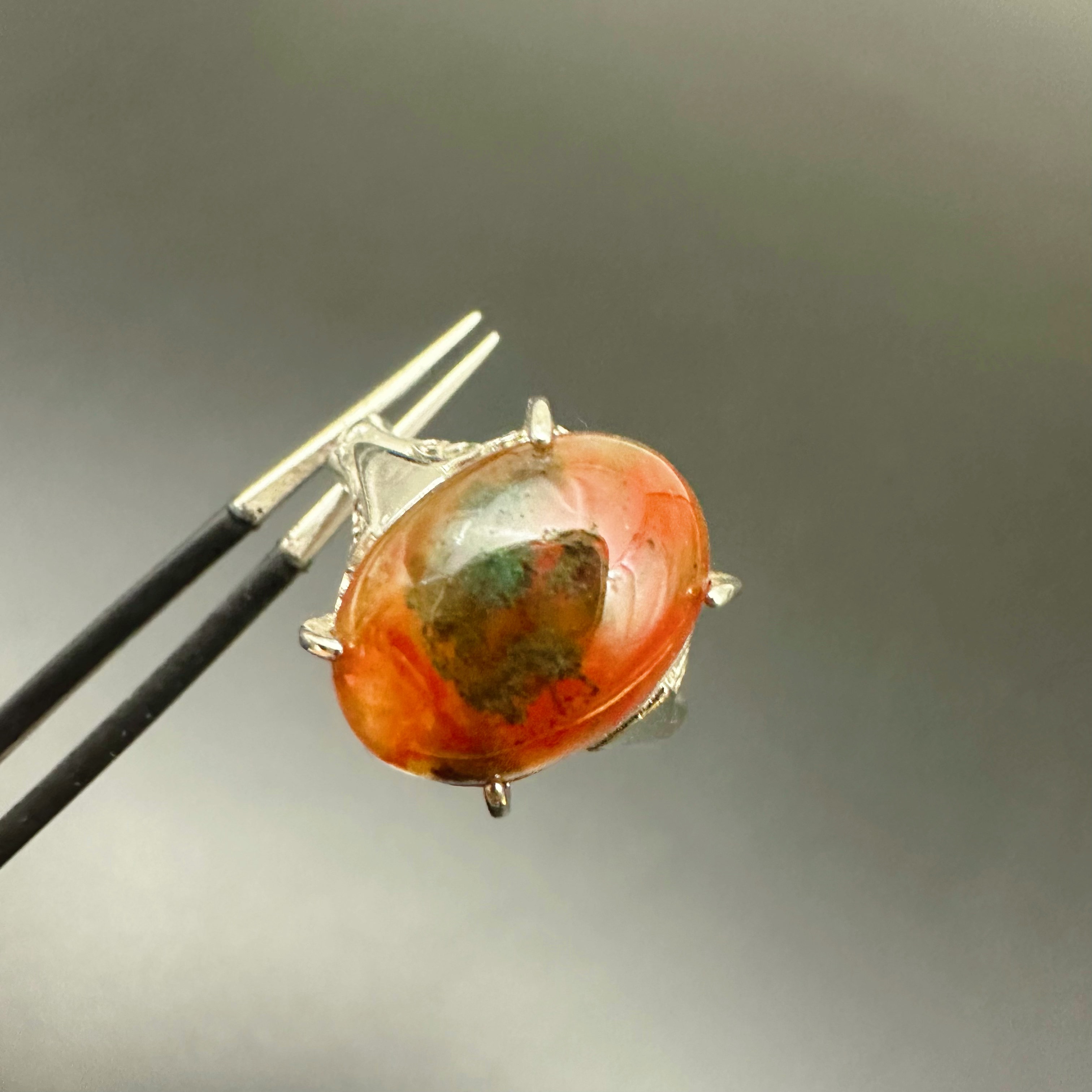 中古饰品天然石镶嵌女士复古戒指指环90年代中期产物收藏自用