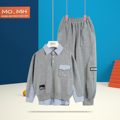 春秋新款男童运动卫衣裤子两件套