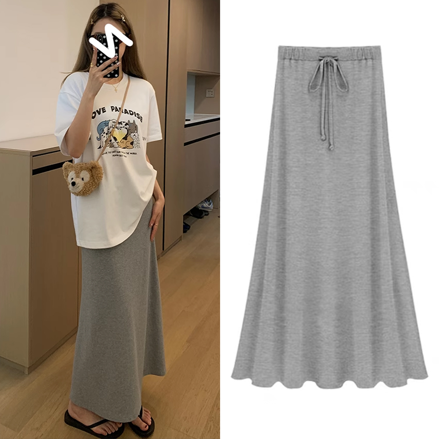 布衣媽咪孕婦半身裙百搭莫代爾