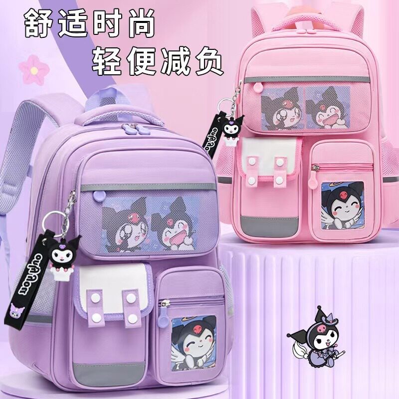 跨境新款男女生减负小学生轻便英伦风ins书包1-6年级儿童大容量双