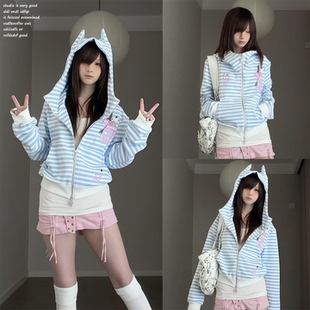 长袖 正肩连帽卫衣女短款 末日贝斯修身 外套 梁拌泡菜pickleclub