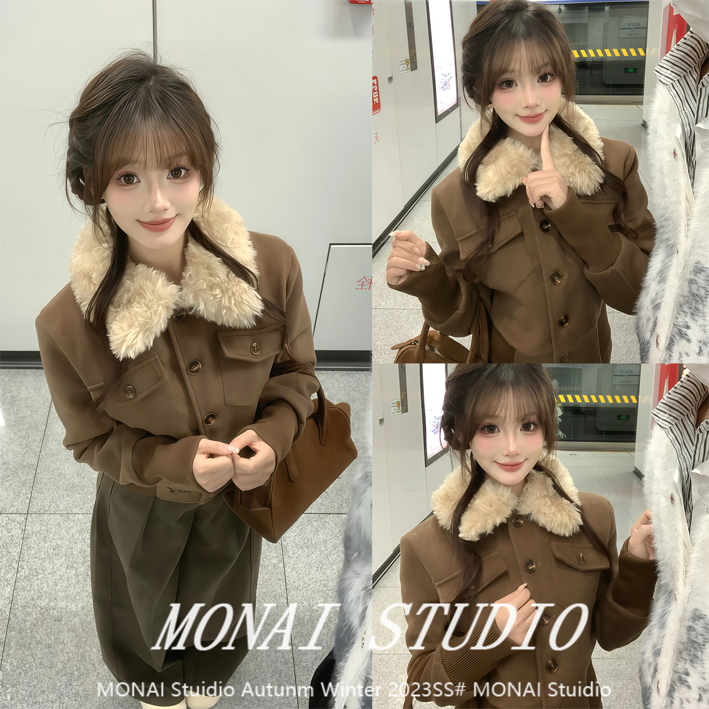 【WESTAYONE~】美拉德穿搭复古毛领短款外套女秋冬高级感收腰上衣,女装/女士精品,短外套,淘宝优惠券,粉丝福利购,淘宝优惠卷