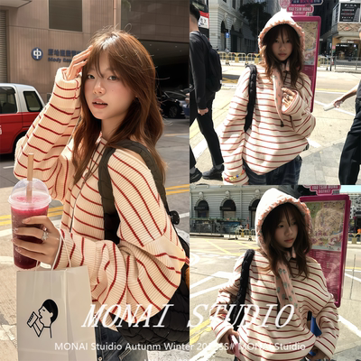 【圈圈cooky～】韩系斜肩上衣女