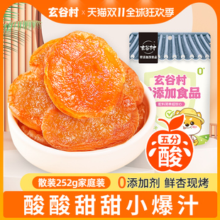 杏肉糯糯五分酸甜解馋零食杏脯 玄谷村杏干252g散装 达人推荐