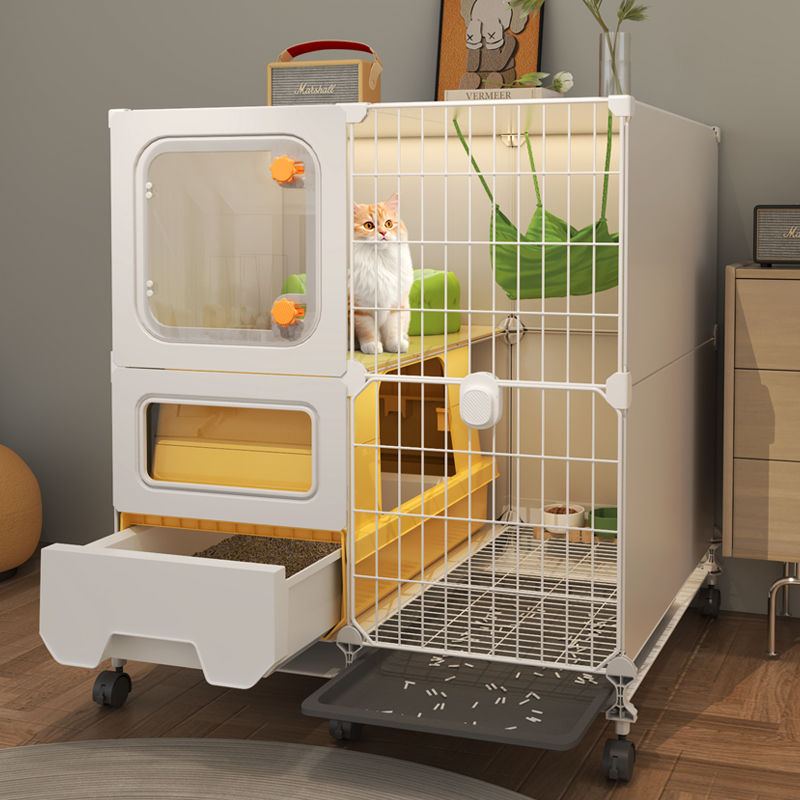 防带砂猫笼子超大自由空间猫别墅带厕所一体家用一室一厅一卫猫窝