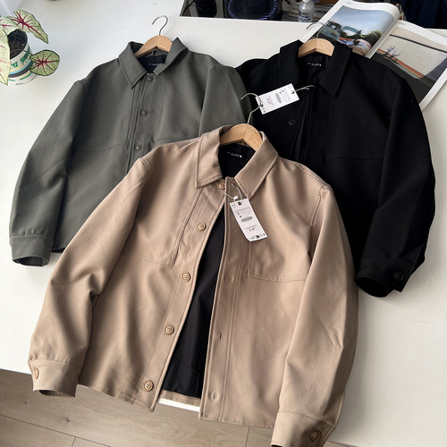 男士通勤时髦轻工装风夹克外套