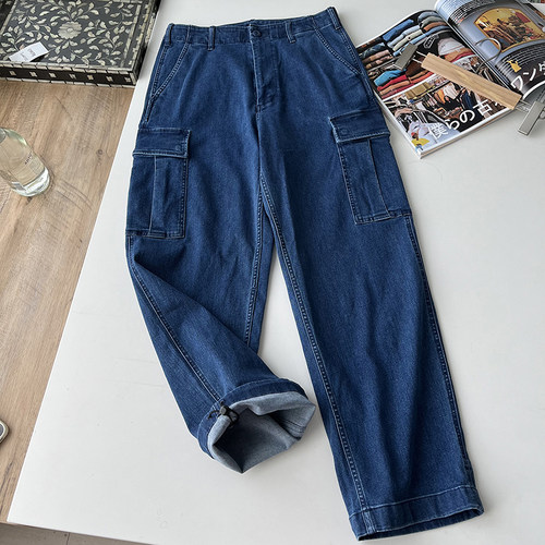 北野U家日系复古工装牛仔裤