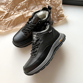 内里羊毛 商场柜货冬季 软底防滑保暖高帮皮鞋 头层牛皮 爸爸鞋