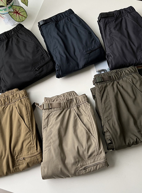 北野U家！男装冬季加绒保暖长裤/休闲加绒侧口袋可束脚BY59710