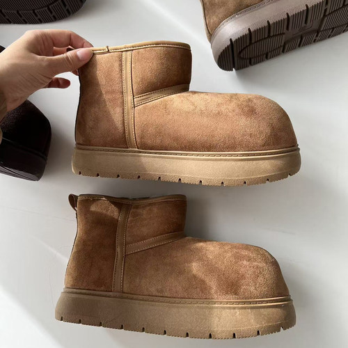 可爱大头鞋 冬季女款舒适加厚保暖雪地靴厚底棉鞋