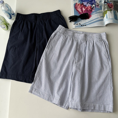 北野U家！男装女装弹力松紧短裤休闲运动中裤25春夏新款BY74123