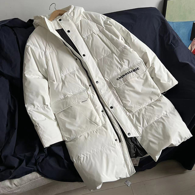 中长款男女款纯白色羽绒服