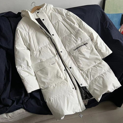 中长款男女款纯白色羽绒服