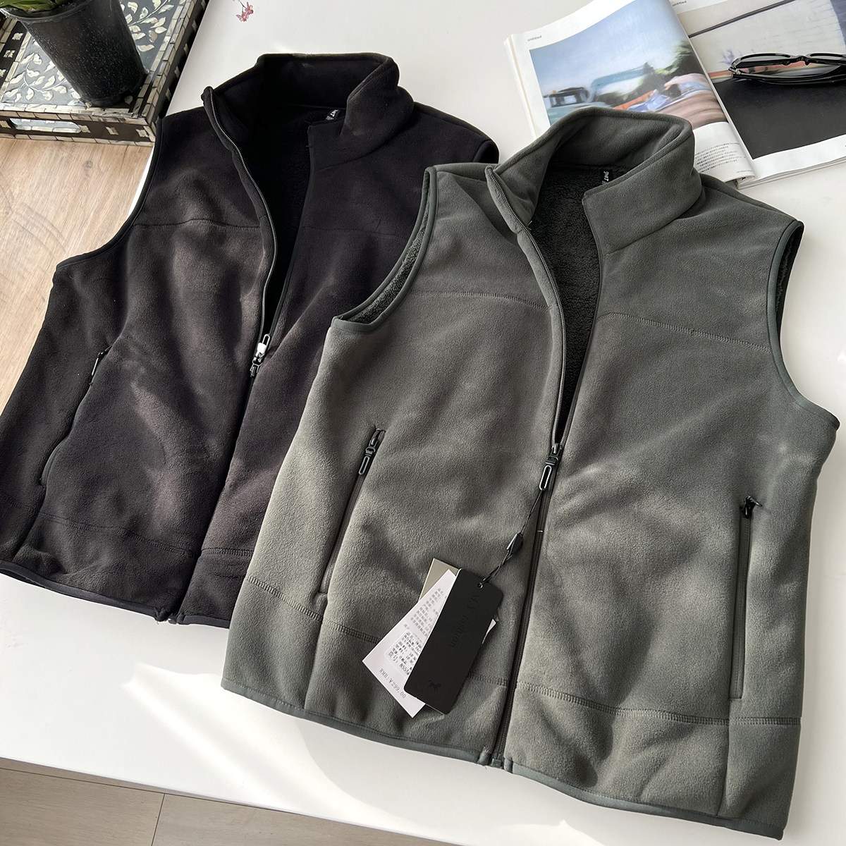 经典百搭款 秋冬男士立领双面摇粒绒加厚保暖抓绒背心马甲,男装,常规马甲,淘宝优惠券,粉丝福利购,淘宝优惠卷